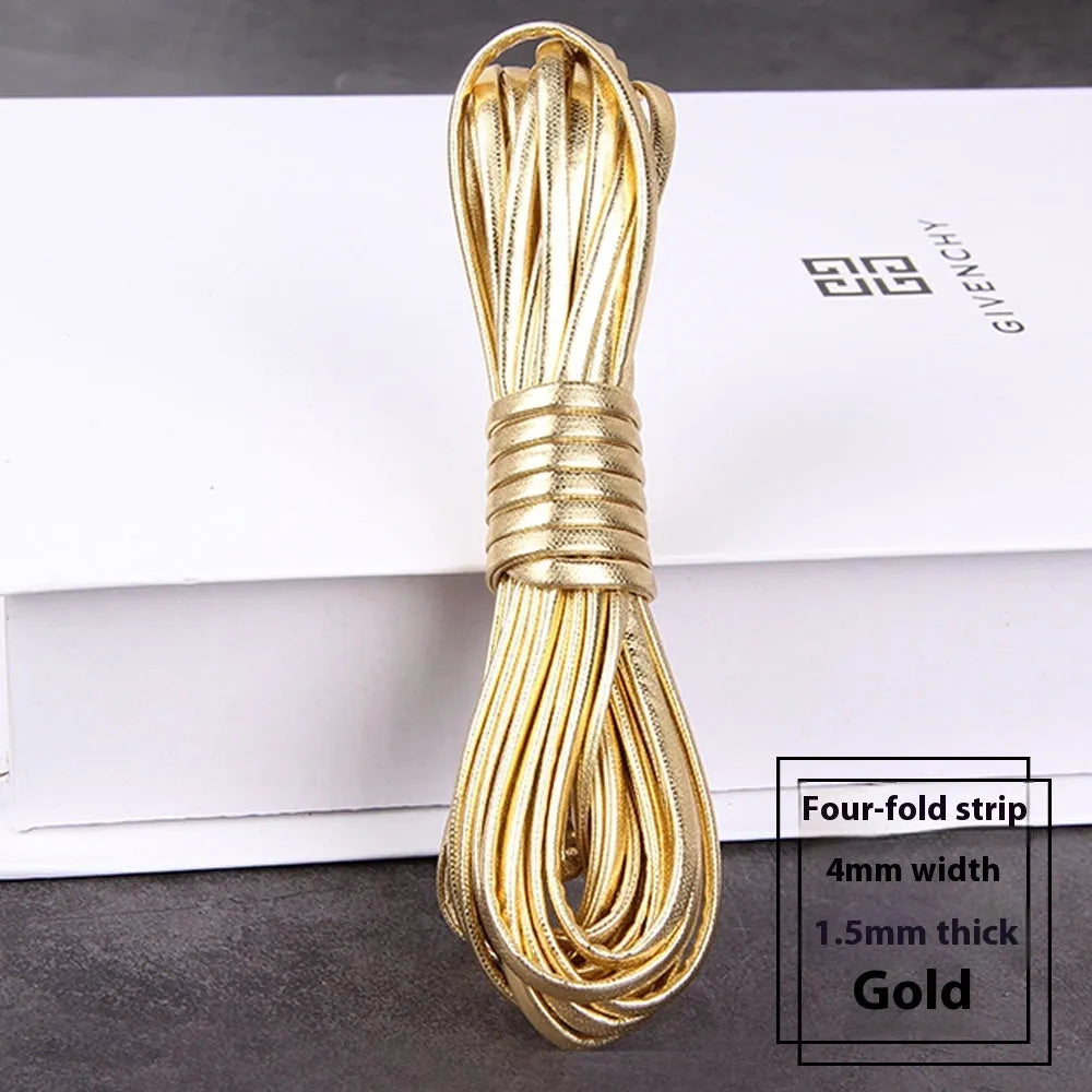 PU leather woven string in multiple colours showing 2mm, 2.8mm and 4mm width options