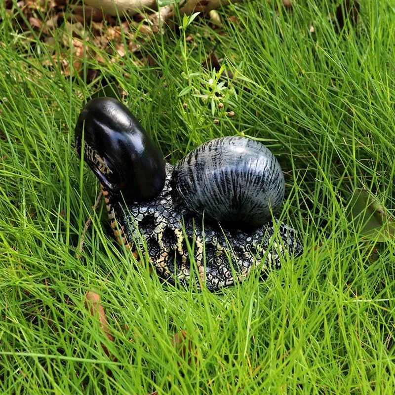 Modern minimalist snail sculpture crafted from solid resin for garden and indoor decoration