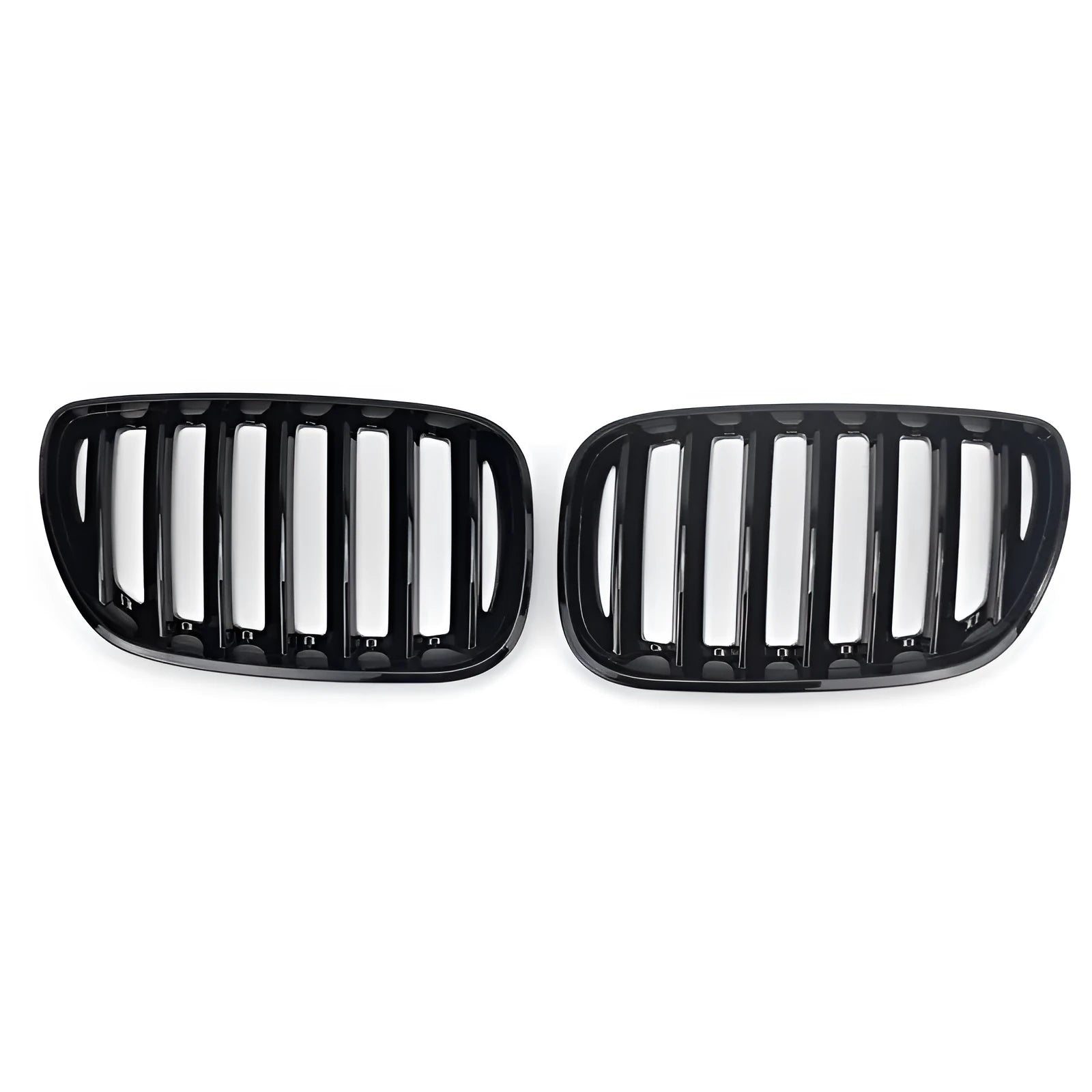 Bright black ABS plastic grille modification kit for BMW X5E 53 front styling