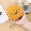 Cartoon cat women's handbag in horizontal square shape, eight colour options, PU material, includes wallet