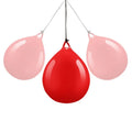Red PVC water filled boxing reaction ball target with hook rope for hanging during training