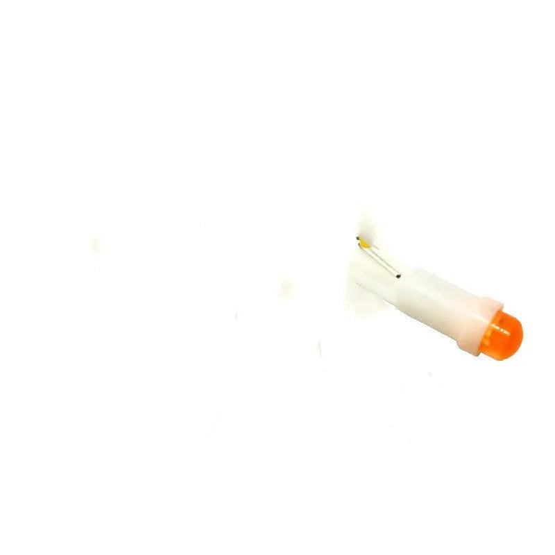 T5 wedge base LED car instrument bulb with plastic housing showing colour options.