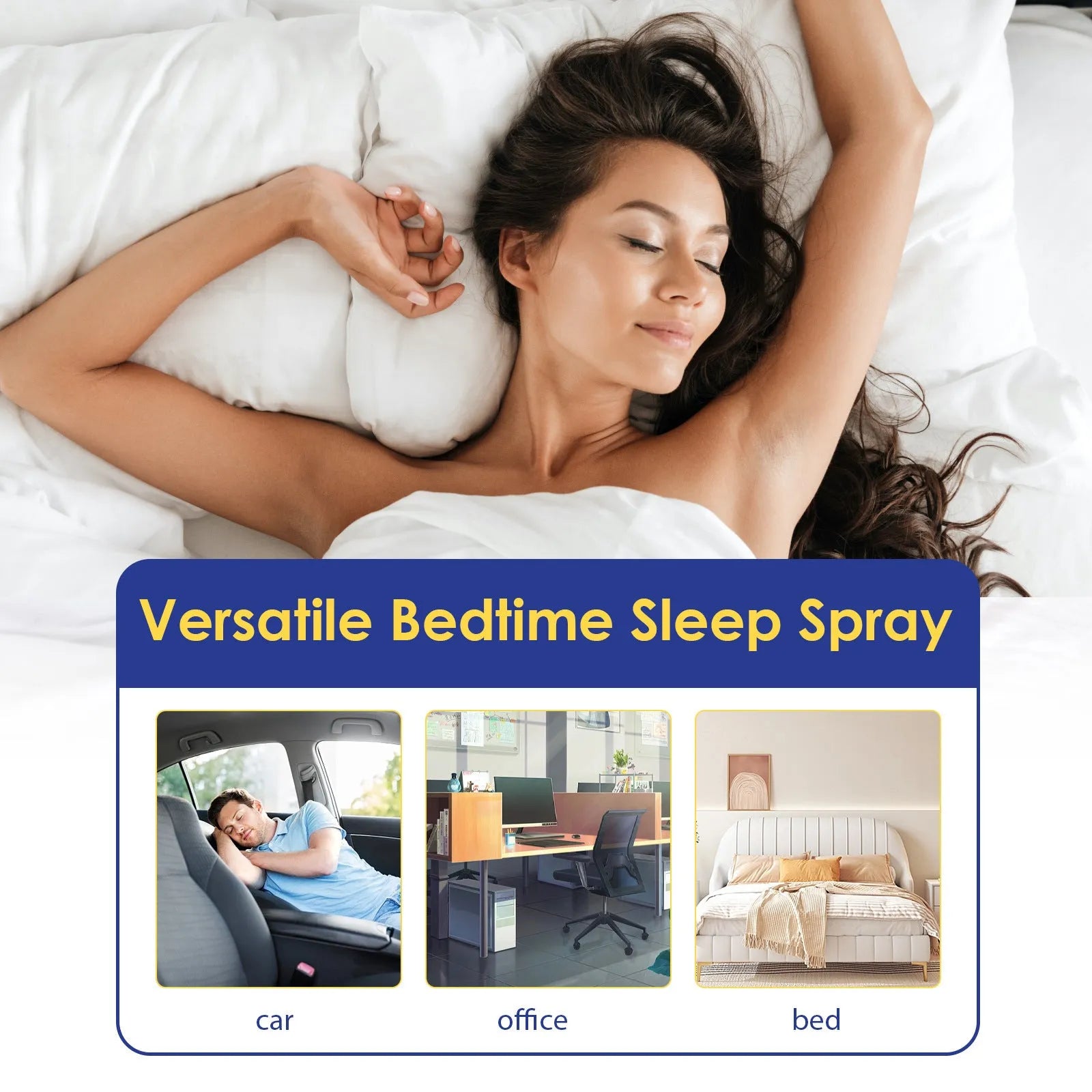 60ml natural aromatherapy sleep care spray bottle with spray mechanism for bedtime relaxation