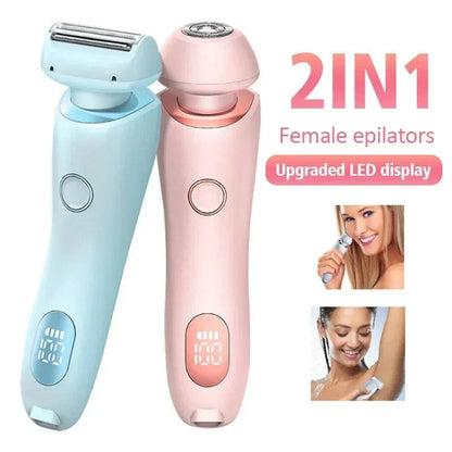 An electric shaver for women with foil and rotating heads for comprehensive hair removal