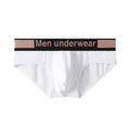 Men's black modal briefs with a gradient waistband, low waist design.