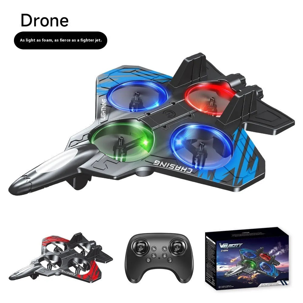 E72 foam remote control toy aircraft in red with gesture recognition feature for indoor children's play