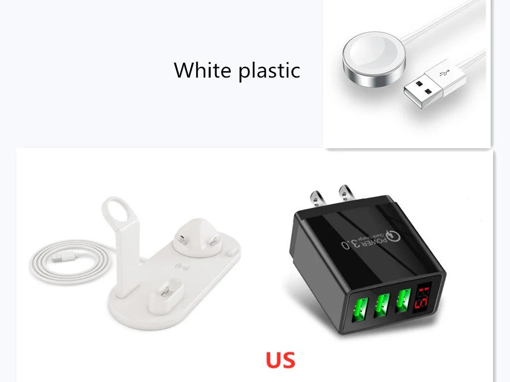 360-degree rotatable wireless charger stand for multiple devices