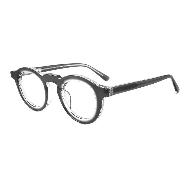 Hip-hop fashion glasses with thick sebum colour stitching plate frame and full rim construction
