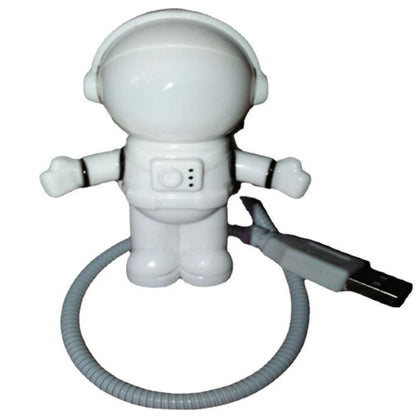 USB Astronaut LED Night Light with adjustable tube in white