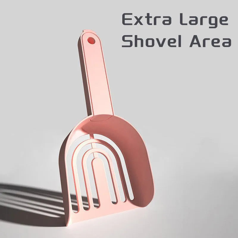 Self-cleaning cat litter scoop in blue, made from ABS material, with shovel shape for scooping clumps