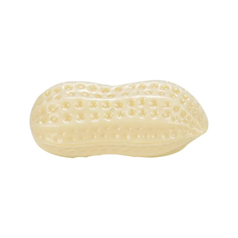 Dog Simulation Peanut Toy TPR squeaker 14x8cm 130g for small medium dogs, as shown colour