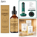Electric vacuum cupping massager in green with USB charger, suction head, and hip firming liquid