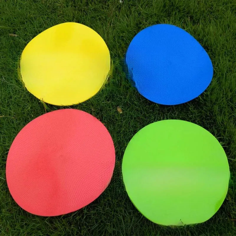 TPE football training marker disc in multiple colours showing 23cm diameter size