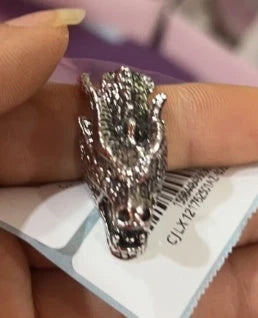 Stainless steel long horn pendant necklace with adjustable chain