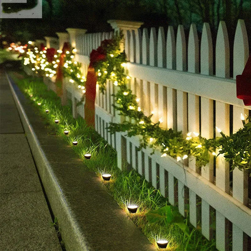 Solar LED lawn light with IPX4 protection and manual switch for outdoor garden lighting
