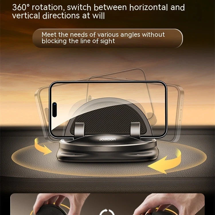 Universal car phone holder with anti-slip silicone pad and magnetic suction cable