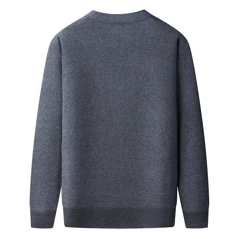 Men's plus-size polyester cardigan with batwing sleeves in grey and brown colour options