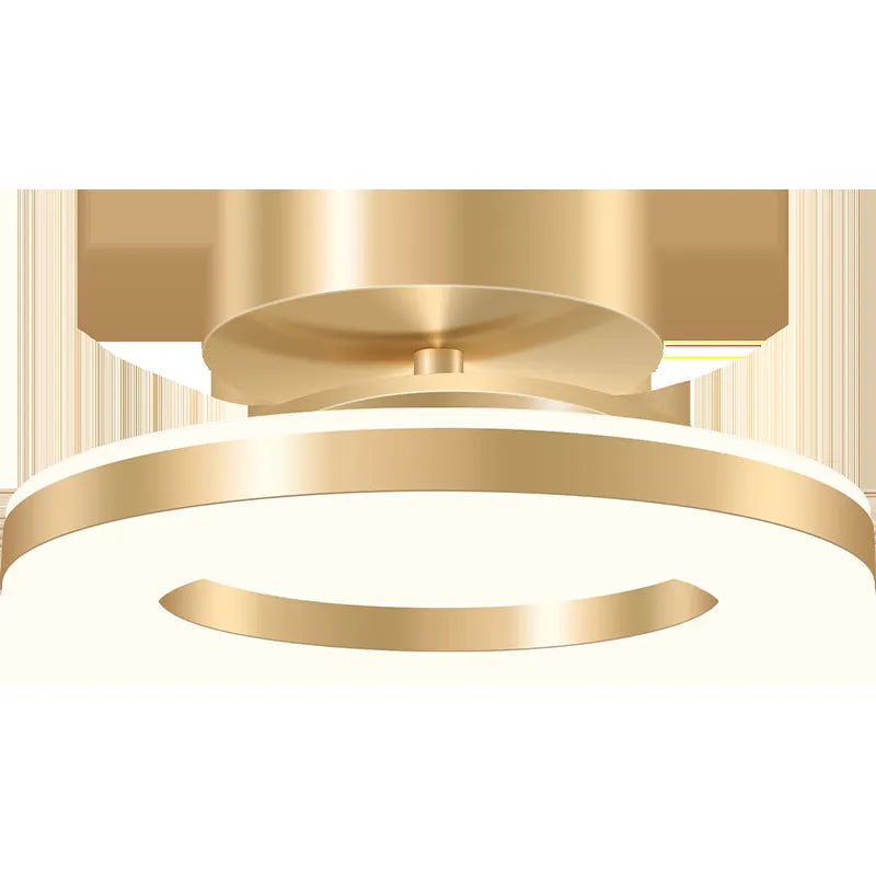Modern minimalist ring ceiling lamp LED in white finish, 20cm diameter for hallway use