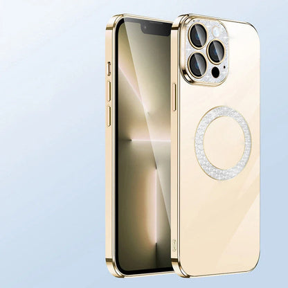 Electroplated TPU iPhone case with built-in lens protection in various colours