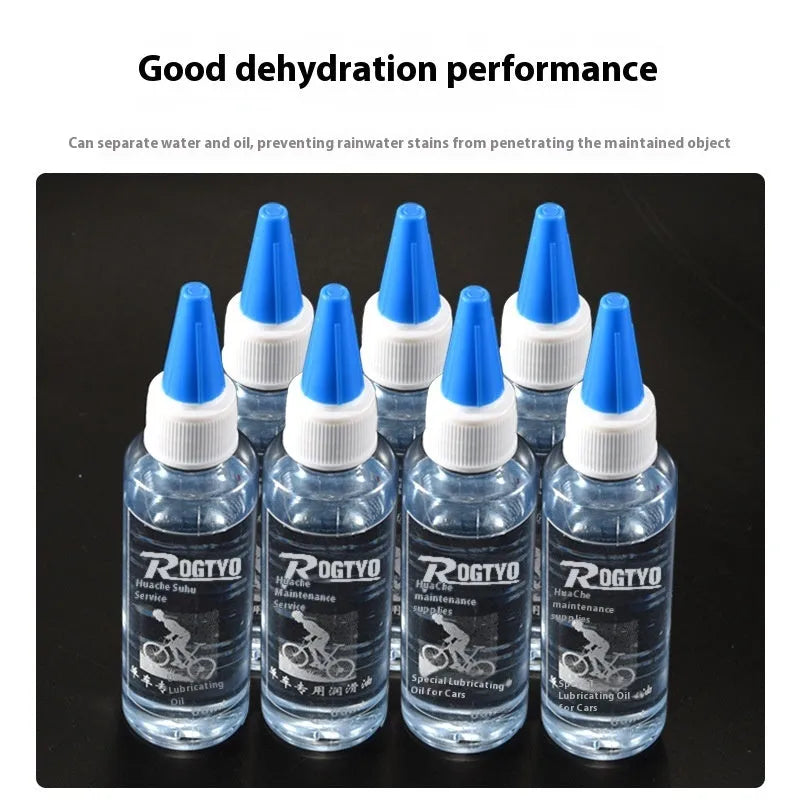 60ml bottle of bicycle chain lubrication oil for maintenance and rust prevention.