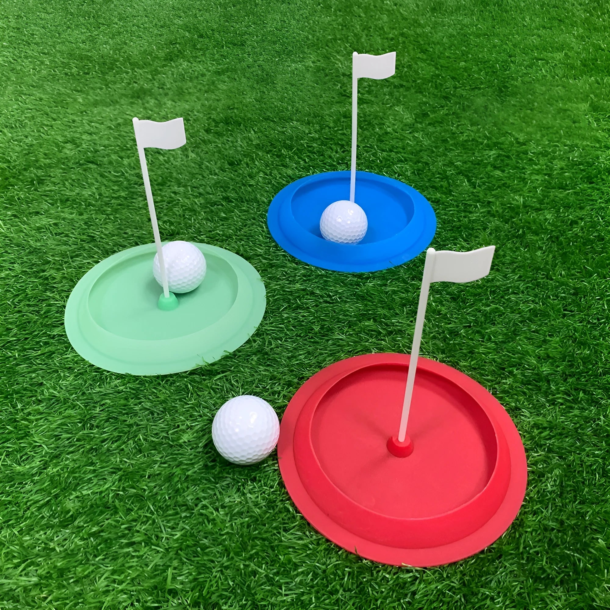 Rubber silicone putter plate with 16cm diameter for golf training