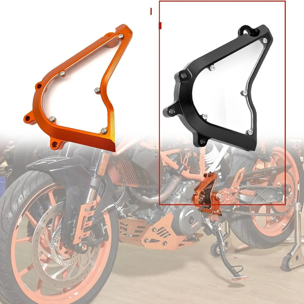 KTM Duke 250 390 chain front gear cover replacement in black or orange for 2017-2020 models