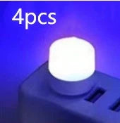 Compact USB LED night light in multiple colours for eye protection and portable use