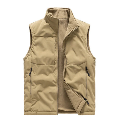 Men's Double-sided Fleece Vest in various colours for winter warmth