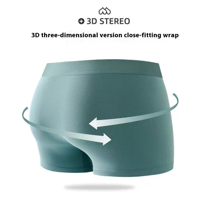 Men's milk silk underwear with massage particles in mid-waist design showing colour options