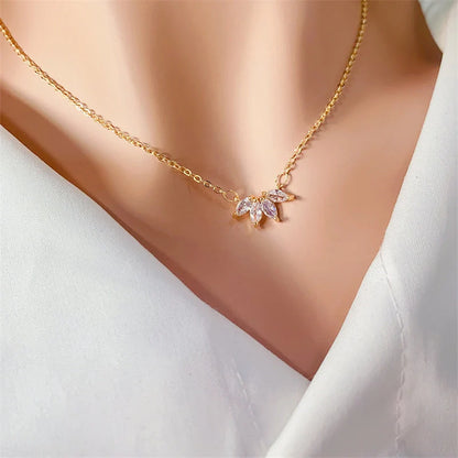 Minimalist lotus flower petal necklace in gold and silver, perfect for parties and everyday wear