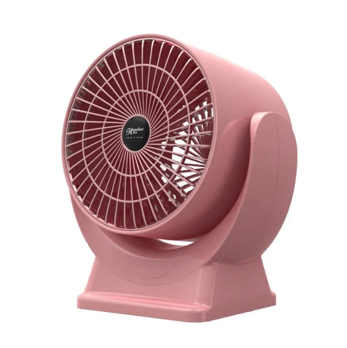 Compact desktop mini mute household heater in white and pink, dimensions 175*115*180mm