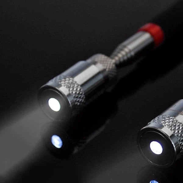 LED Magnetic Pick Up Tool with telescopic shaft and LED light for retrieving small metal parts