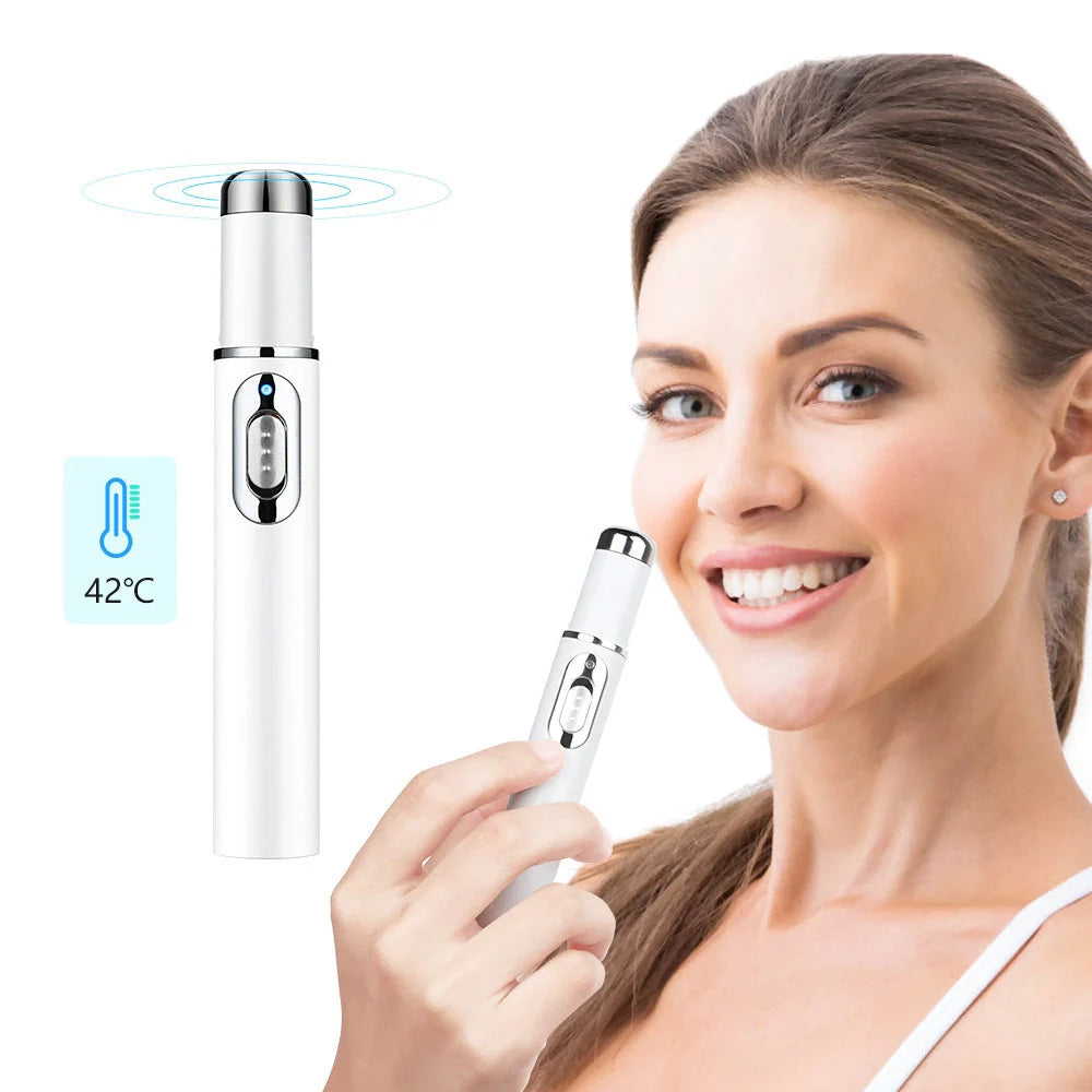 Wrinkle Blemish Pore Acne Scar Remover Pen with blue light technology