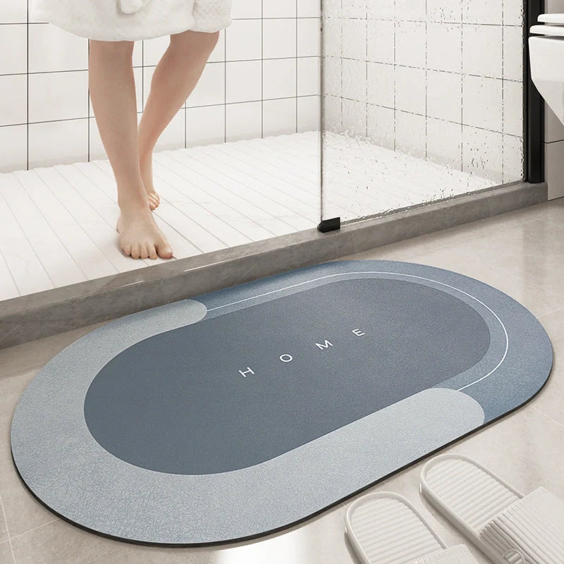 Soft cushion bathroom sliding door floor mat in various colours and sizes