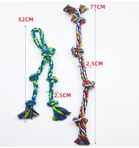 Heavy-duty cotton rope dog toys for large breeds with dental health benefits