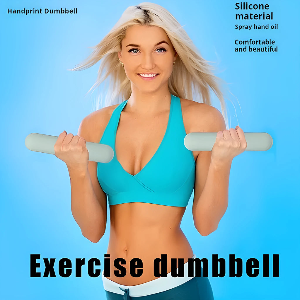 Silicone edged non-slip hand-drawn yoga dumbbell stick in various colours and weights for fitness training