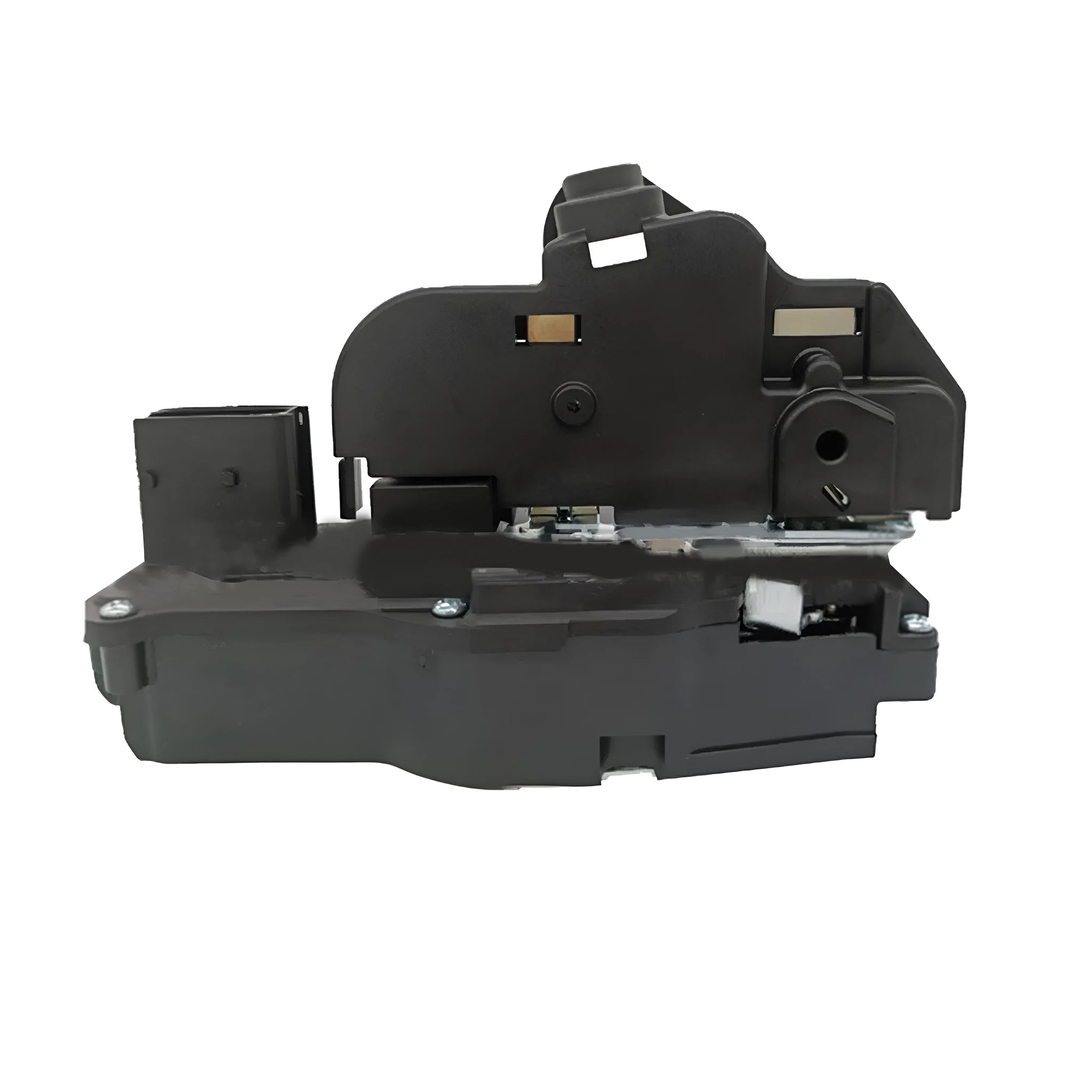Cadillac SLS right front door lock actuator replacement part in black plastic