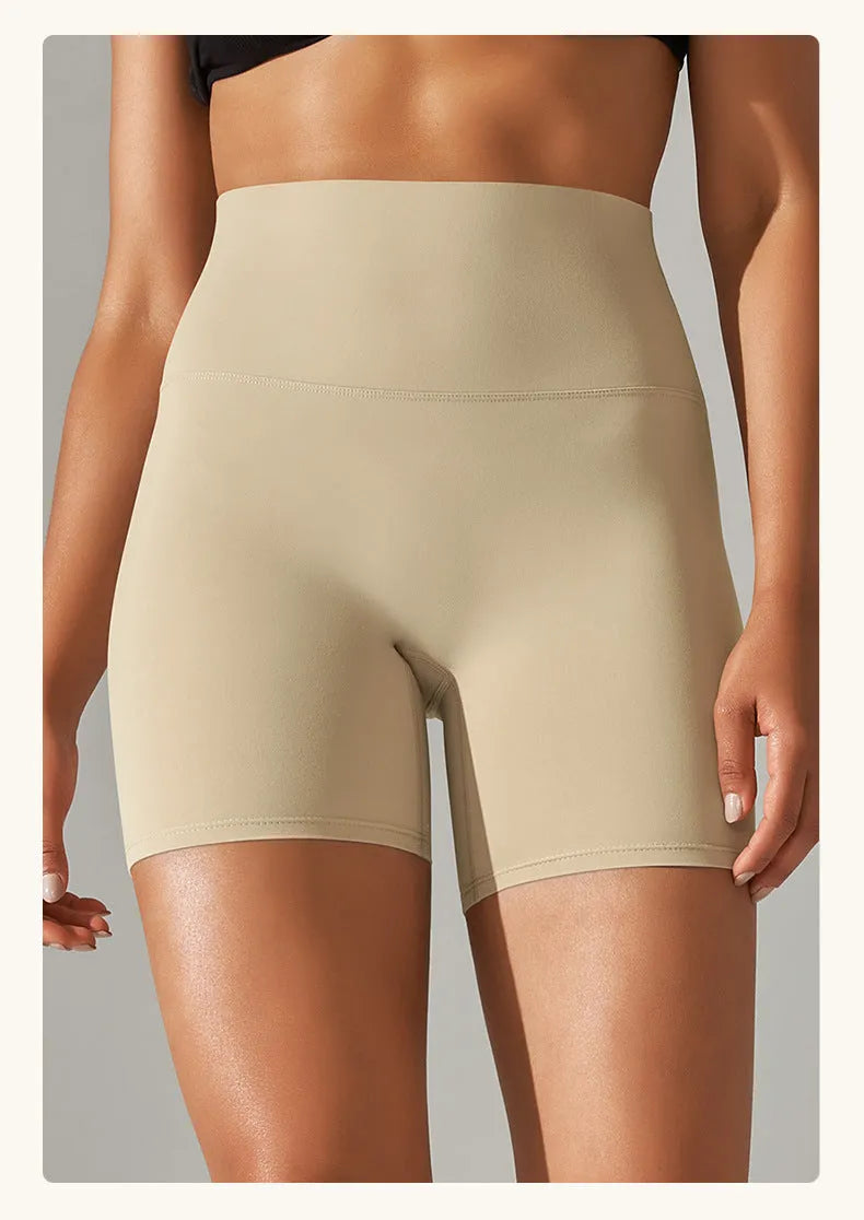 Women's high-waisted fitness pants with hip-lift design in multiple colour options