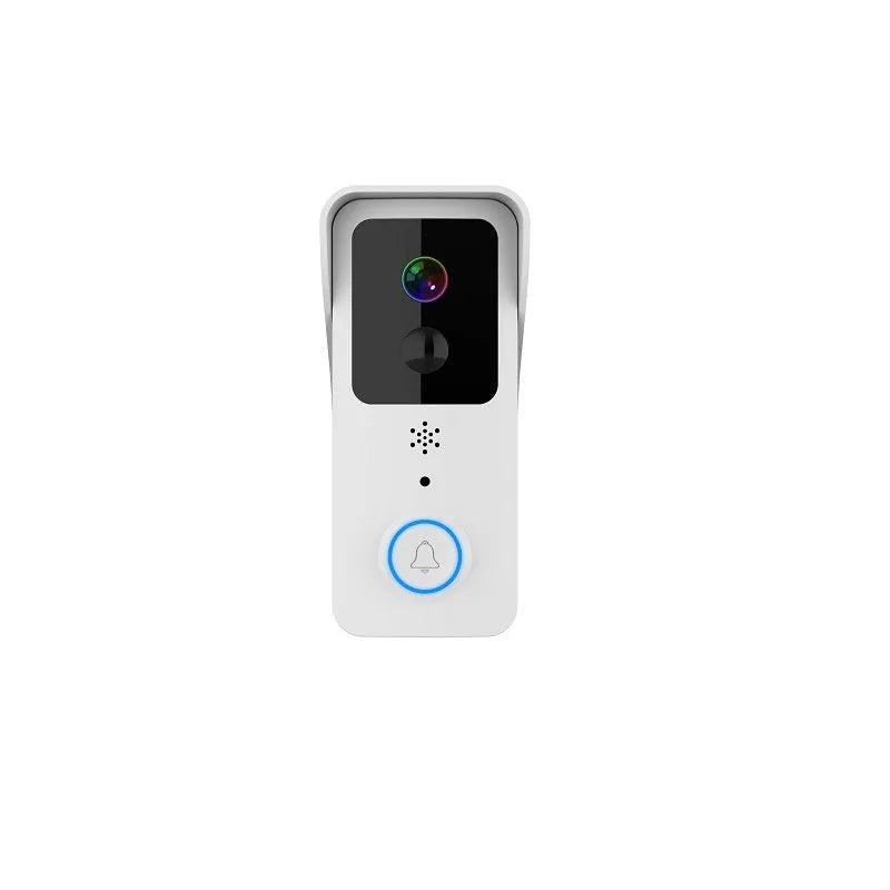 Black and white waterproof smart home visual doorbell with HD remote intercom.