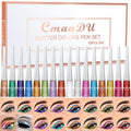 16 colour glitter liquid eyeliner set in a kit with 5g tubes in assorted shimmer shades