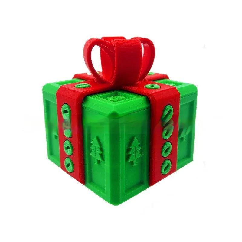 Christmas spoof middle finger gift box, 5x5cm plastic novelty toy in multiple colour options