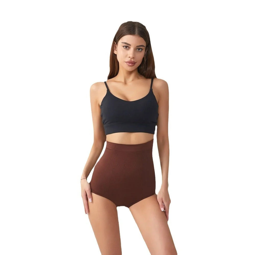 Plus size seamless high waist waist girdle in black and skin color, available in sizes XS to 4XL.