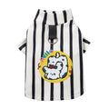 White Korean cartoon bear dog sweatshirt for small to medium pets, front view