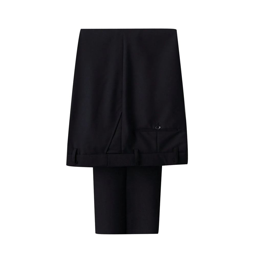 Men's slim fit business suit set in black with coat and trousers, formal workwear