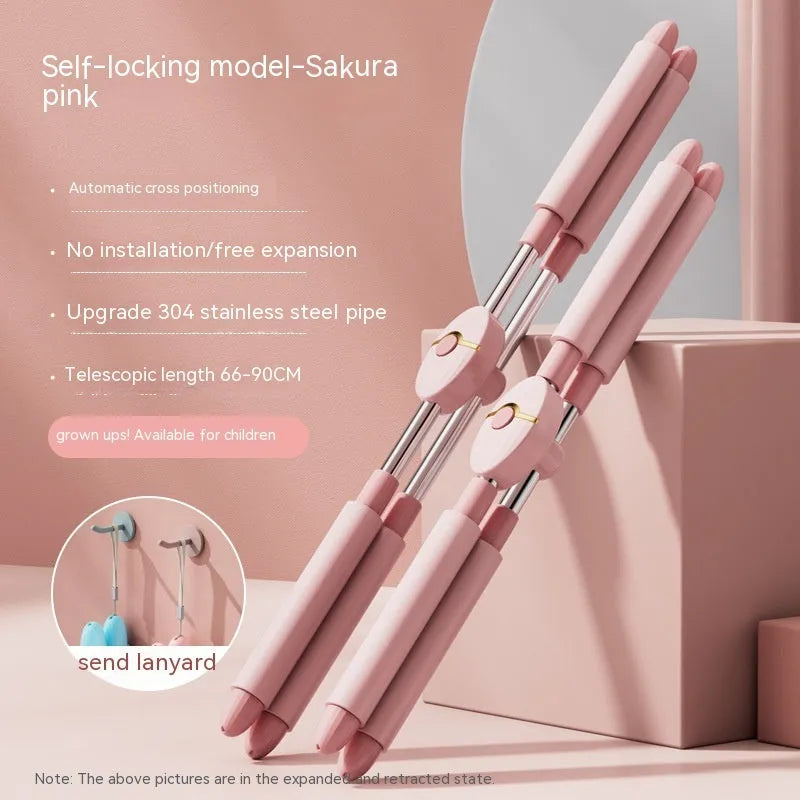 Children's adjustable yoga back stick in pink or blue for fitness body shaping practice