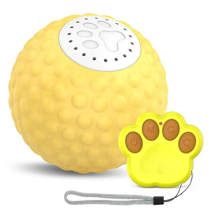 Remote control interactive cat ball toy with motorised rolling and sound effects