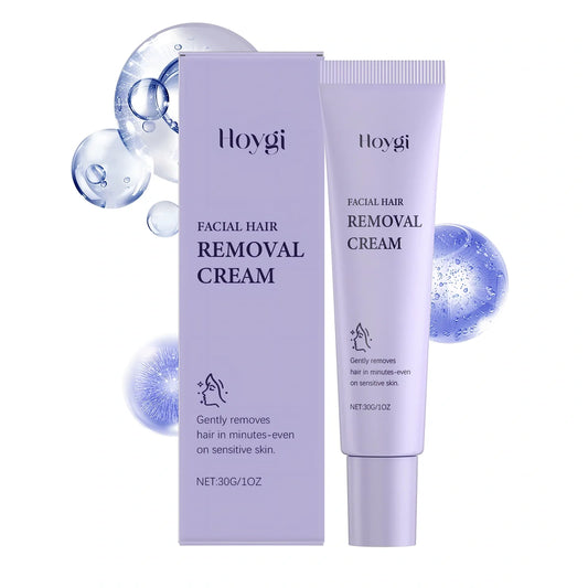 Women's 30g tube of facial hair removal cream with plant extracts for smooth, moisturised skin, 2.9x2.9x15cm size