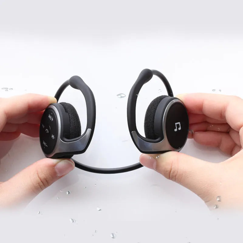 Stereo wireless Bluetooth headset in Black, Gold, and White with FM radio and TF card slot