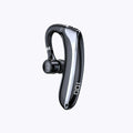 High-gloss black ear-mounted bone conduction sports Bluetooth headset with digital display and breathing light on ear hook
