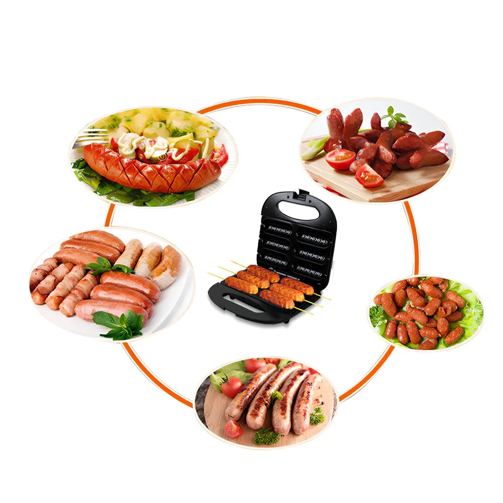 Black automatic sausage machine 750W with temperature control, ABS iron construction 45cm long for home use